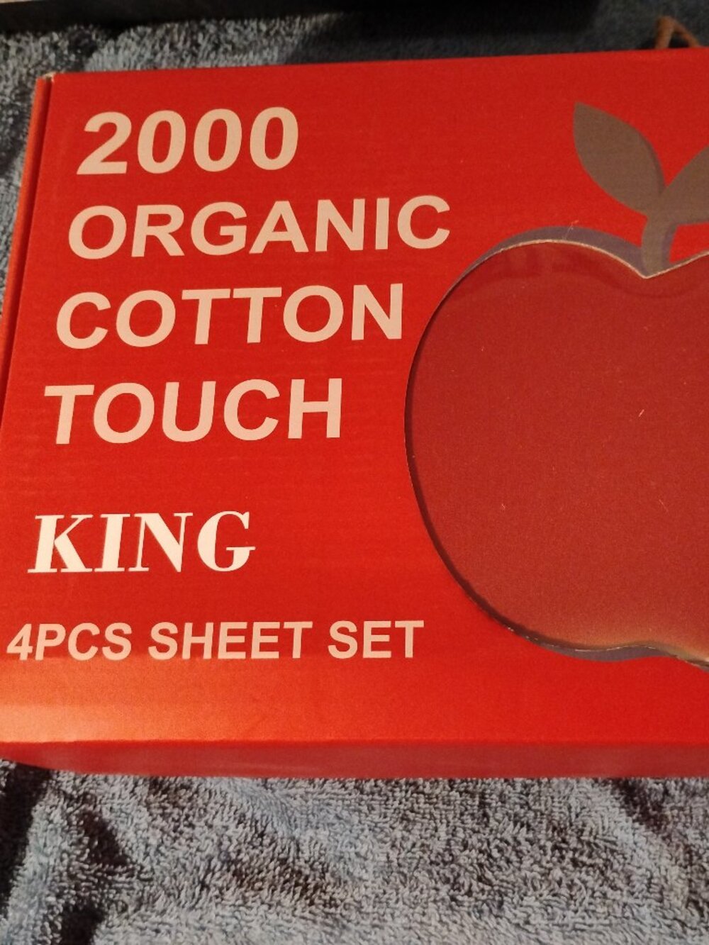 Sheet Set 2000 Bamboo Organic Cotton Red King 4 pc Set New
